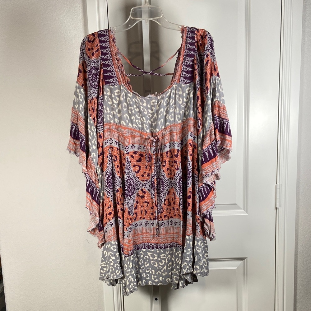 Free People Bohemian flare sleeve Multicolor Women's dress S